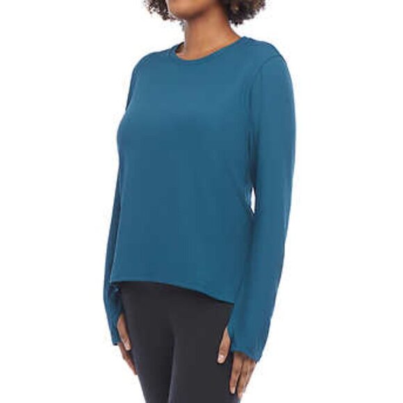 NWOT Danskin Ribbed Long Sleeve Top | Teal - Picture 2 of 9